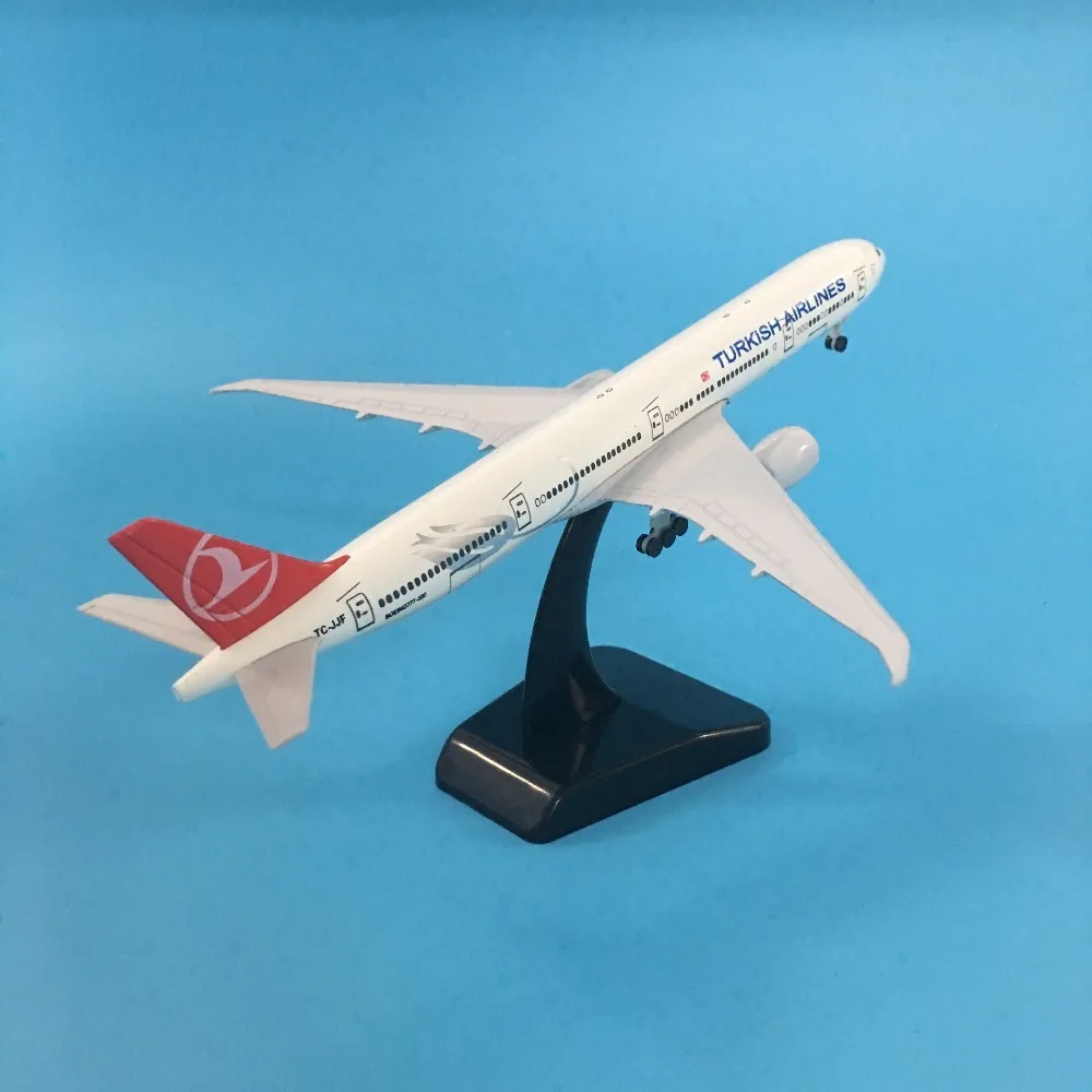 JASON TUTU Plane Model Airplane Model TURKISH Boeing B777 Aircraft Model 1:200 Diecast Metal 20cm Turkey Airplanes Plane Toy