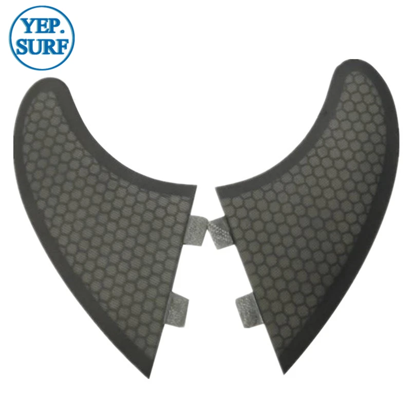 Surfboard Double Tabs Fins Black color TWIN FIN+GX Black quillas Double Tabs TWIN FIN Set Sell In Surfing