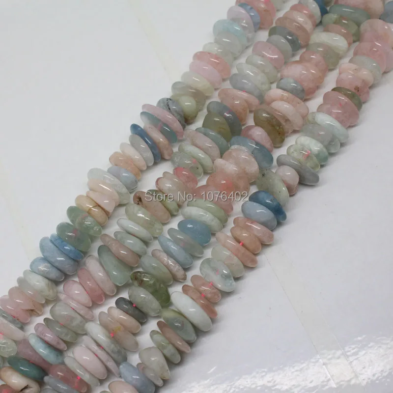 

Бесплатная доставка! 8 ~ 13 мм натуральные разноцветные аквамарины Morganite Freedom Loose Beads 15"