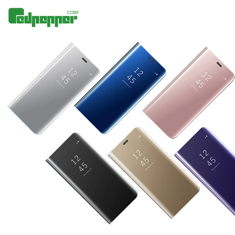 360 Smart Mirror Flip Case For Samsung S25 Ultra S24 FE S23 S21 Plus S20 Cover For Galaxy Note 20 10 9 A15 A35 A14 A54 A16 A55
