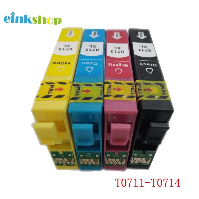 einkshop T0711 T0714 Ink Cartridges for Epson DX9400F D120 DX4050 DX4400 DX4450 DX5000 SX110 SX210 SX410 SX510W SX115 SX215