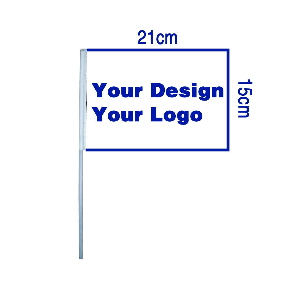 johnin 15x21cm 20x30cm custom customize print handheld hand Flag banner