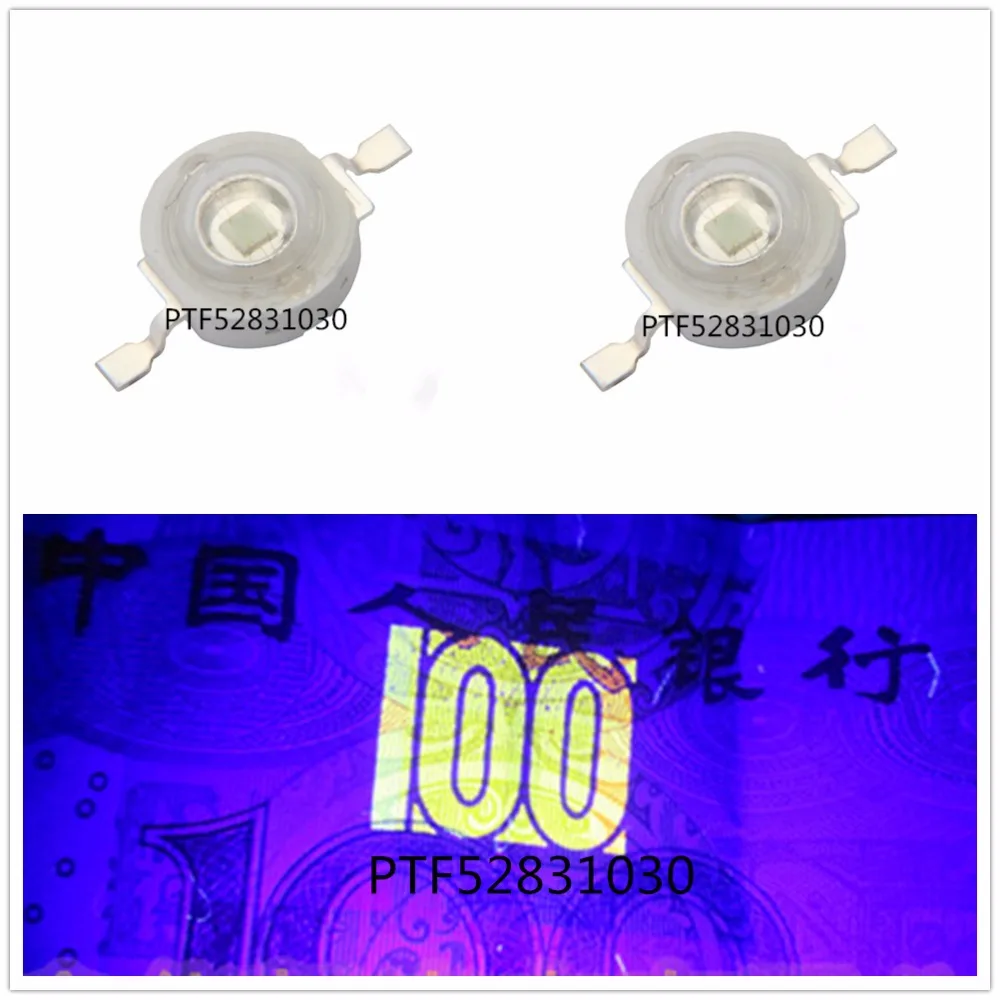 10pcs 3W High Power LED UV Light Chip 395-400nm Ultra Violet not pcb for DIY