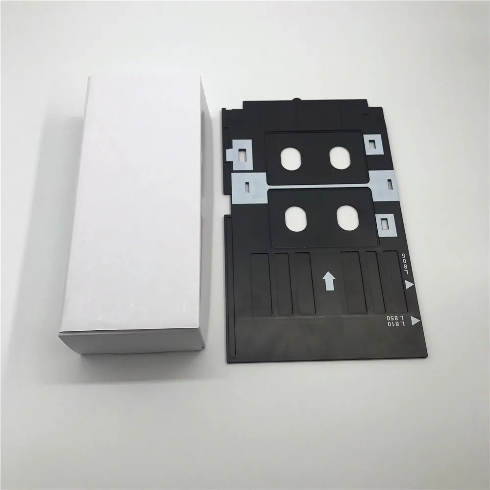 PVC ID card tray für Epson L800, L801, L805, L810, l850 inkjet drucker zu druck blank CR80 größe inkjet pvc karten mitgliedschaft karte