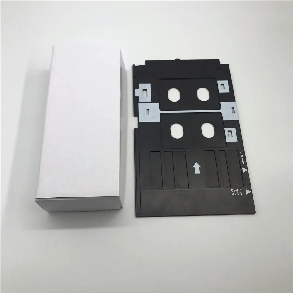 PVC ID card tray for Epson L800,L801,L805,L810,L850 inkjet printers to printing blank CR80 size inkjet pvc cards membership card