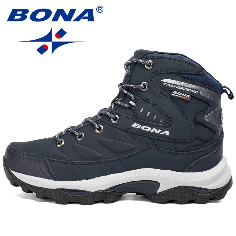 BONA New Hot Style Men Hiking Shoes Winter Outdoor Walking Jogging Shoes Mountain Sport Boots Climbing Sneakers