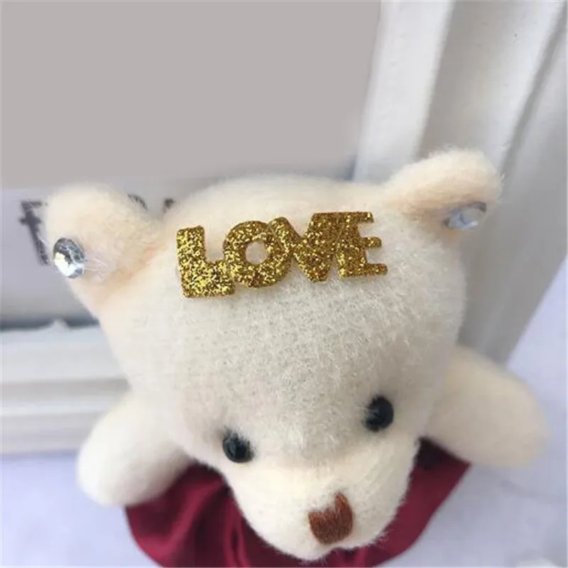 LOVE Bear Peluche Jouets, Pendentif, Unisexe, Mignon, Ours Doux, Multicolore, Pour Leon, Cadeau, Vente en Gros, 11cm, 1 Pièce, 10 Couleurs