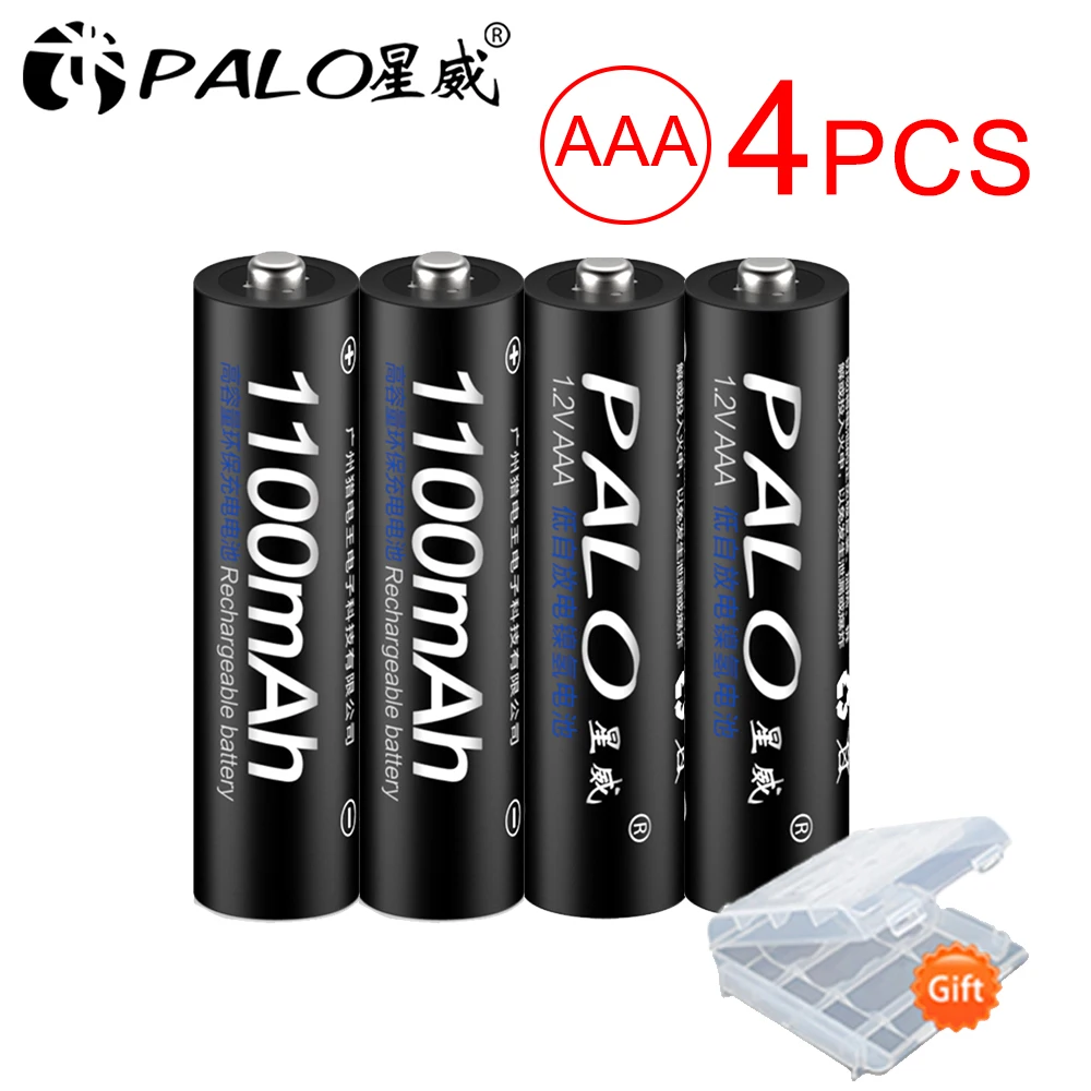 

PALO 1.2V AAA Rechargeable Battery 1100mAh NI-MH AAA Rechargeable Battery for Toy Remote Control