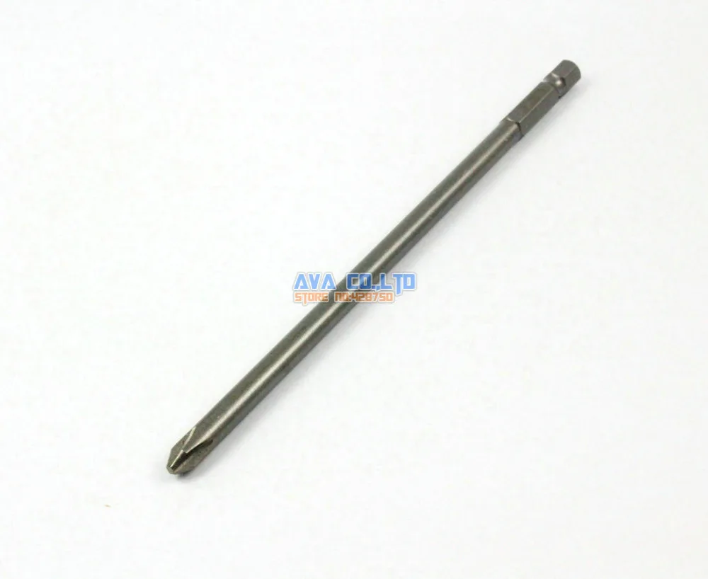 

10 Pieces Magnetic Phillips Screwdriver Bit S2 Steel 1/4" Hex Shank 150mm Long 6.0mm Diameter PH2 (150mm x 6.0mm x PH2)