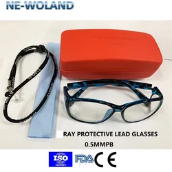 Genuine ray protective lead glasses with front and side protection,0.5mmpb lead spectacles x ray gamma ray protection