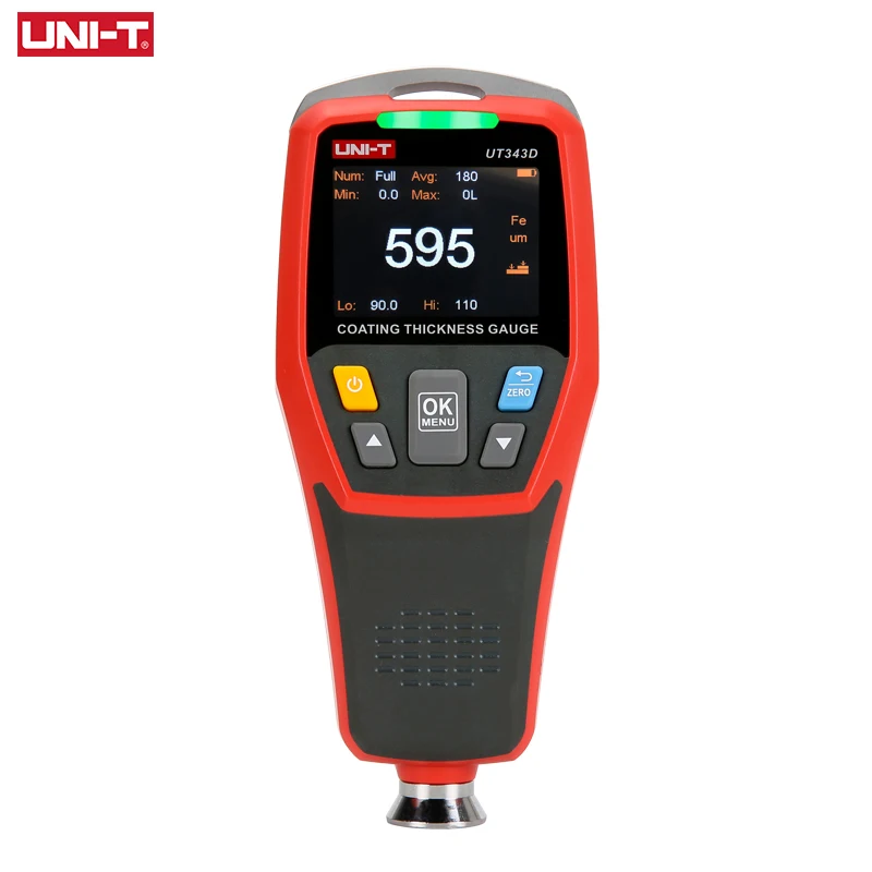 UNI-T UT343D Coating Thickness Gauge LCD Backlight 320 x 240 Pixels Digital FE/NFE Metal Car Paint Thickness Tester Meter