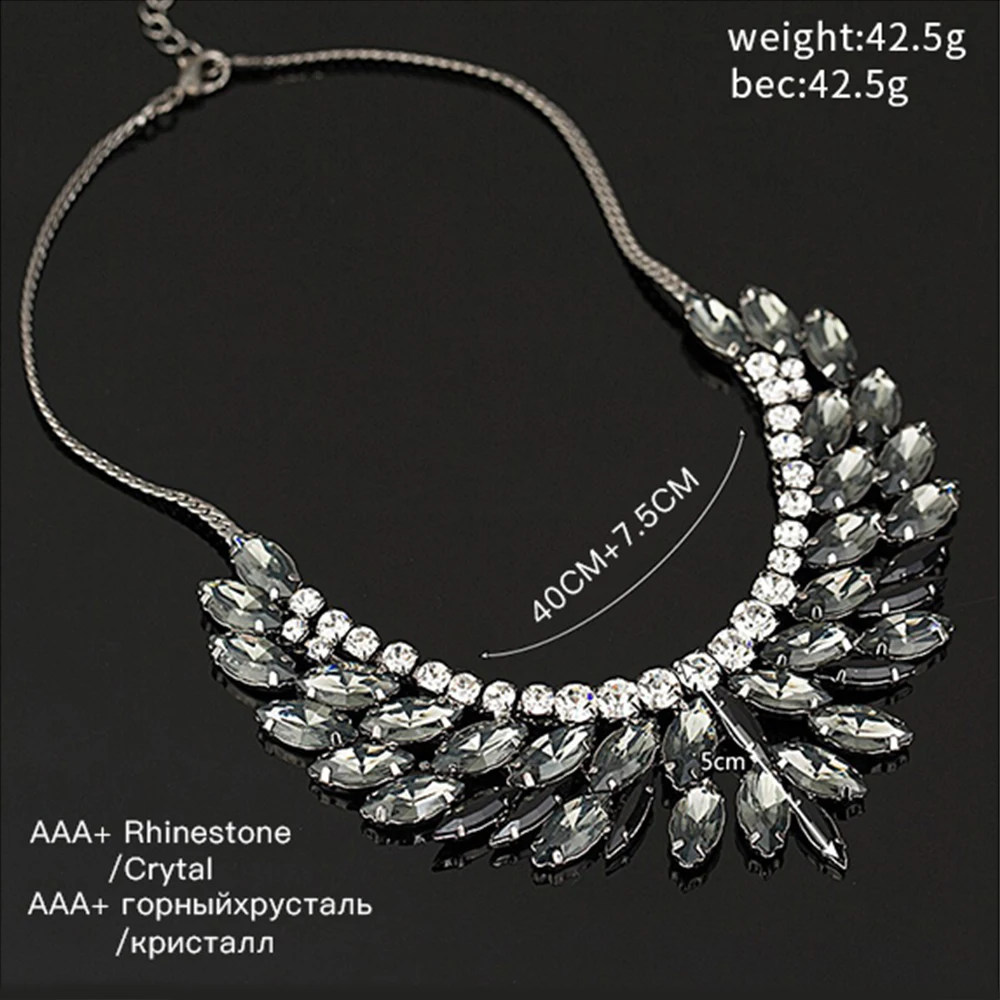 2018 New  Brand Luxury Crystal Necklaces & Pendants Eyes Resin Choker Statement Necklace Valentine\'s Day Women Jewelry #N007