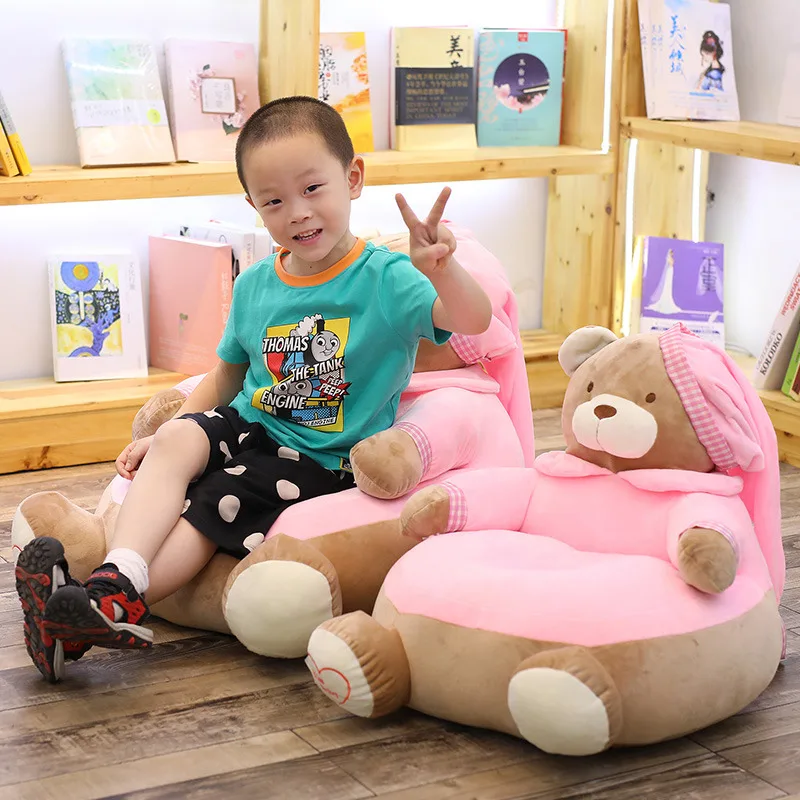 Cute Cartoon Bear Kids Sofa Mini Sofa Chair Plush Toy Bears Tatami Mat Kindergarten Children Birthday gift 55x50x65cm DY50555