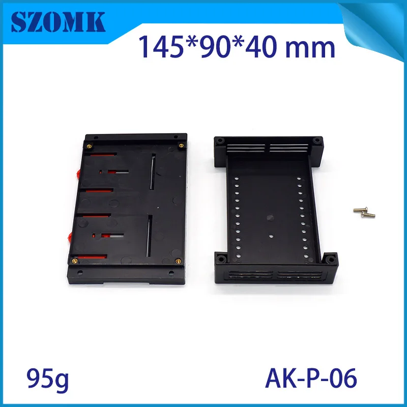 1Piece electronics din rail enclosures control din rail box for pcb din rial housing diy box 145*90*40mm PLCC junction box case