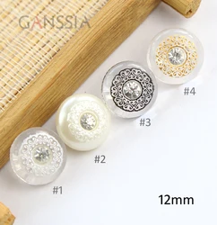 30pcs/lot New Shank Buttons with Crystal Stone Sewing Button for Shirt Garment Scrapbooking Accessories(ss-87)