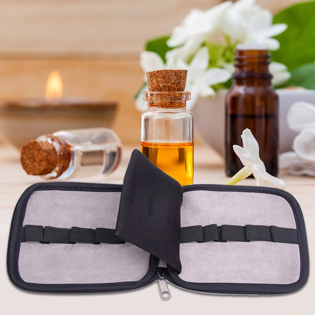 Essential Oil Storage Case 10 Bottles 10ML Perfume Essential Oil Storage Box Travel Portable Carrying Holder Nail Polish Collect