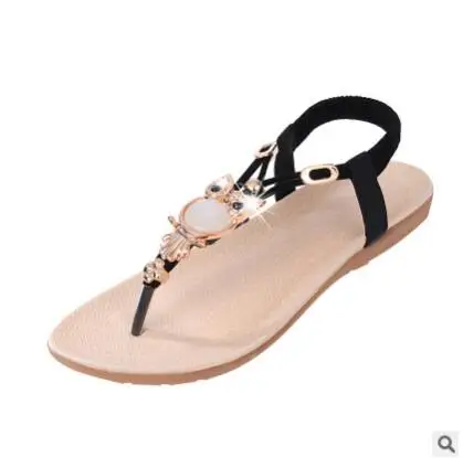 New Fashion Summer Girls Sandals Rhinestone Princess Dress Shoes Flip Flops With Elastic Band Beach Sandals  Leather Shoes