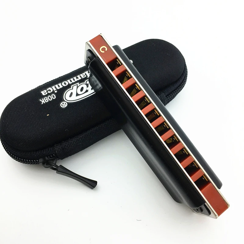 Easttop 10 Holes Harmonica Diatonic Blues Harp Paddy Key of Low F Mouth Ogan woodwind Music Instrument Wholesale