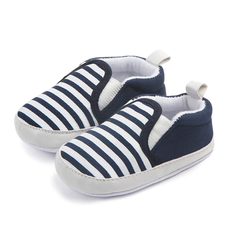 Brand New Pram Newborn Toddler Baby Girls Boys Kids Infant First Walkers Striped Classic Shoes Loafers Casual Soft Shoes DS19