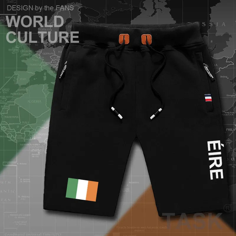 Eire Ireland mens shorts beach new men's board shorts flag workout zipper pocket sweat casual clothing 2017 cotton The Irish IE