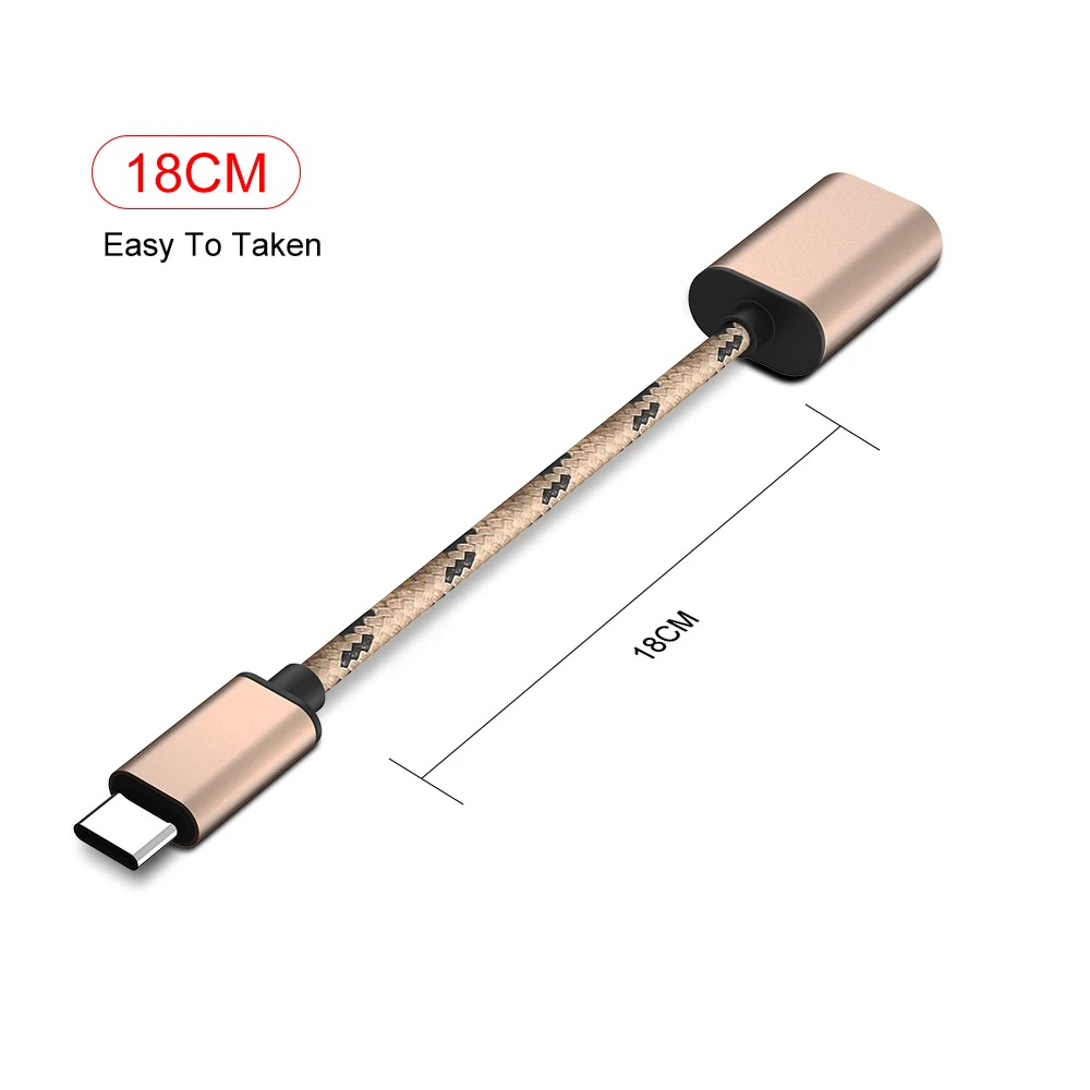 FLOVEME Type C OTG адаптер зарядное устройство Мужской USB кабель для прочного женского USB адаптер для Samsung S8 Xiaomi Nexus 5X 6P USB 2,0 кабель