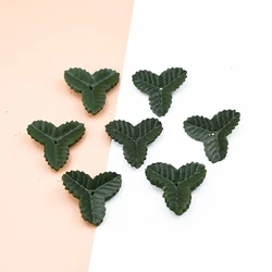 200pcs Fake Leaves Christmas decor for home wedding diy gifts box decorative flowers wreaths silk green leaf artificial plants
