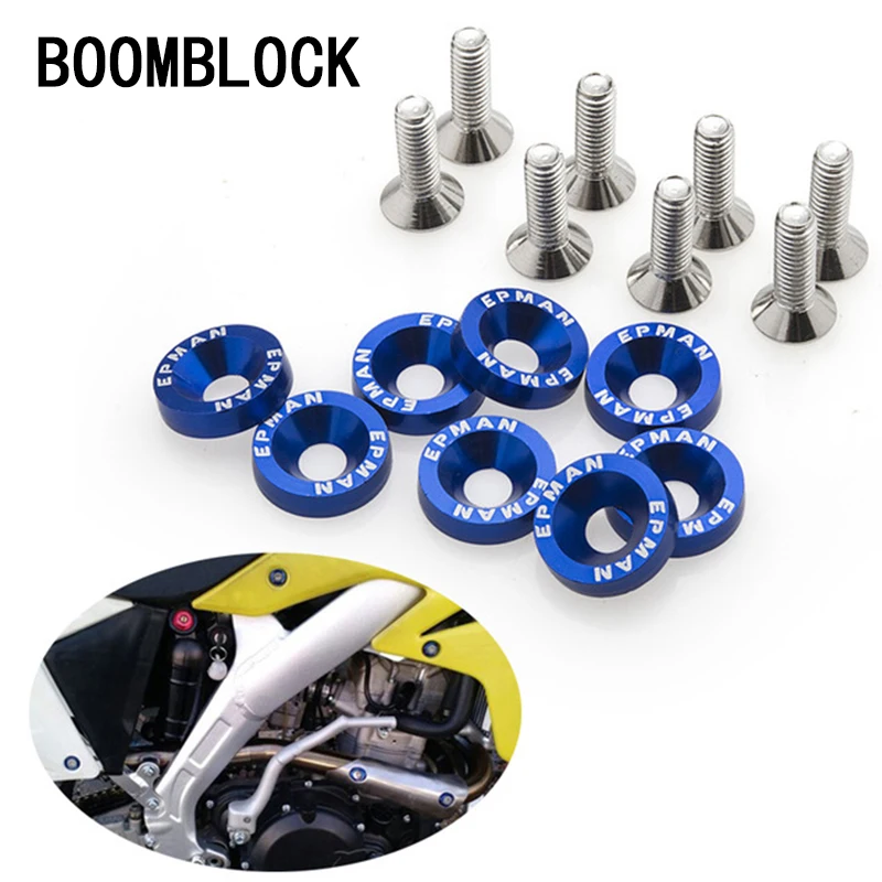 BOOMBLOCK 10pcs/set Car Styling Universal Screw For Bmw E46 E39 Audi A3 A6 C5 A4 B6 Mercedes W203 W211 Mini Cooper Accessories