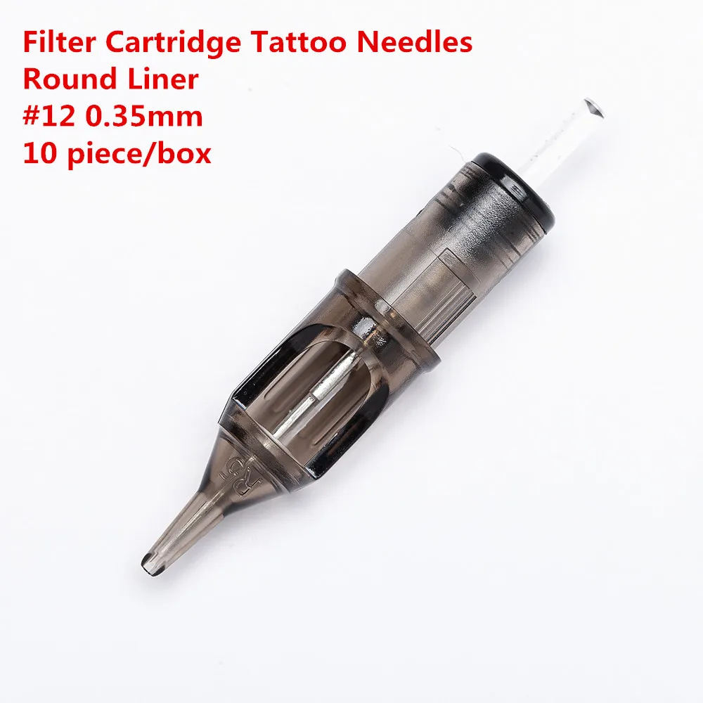 

Original Filter Cartridge Tattoo Needles Round Liner #12 0.35mm #10 0.30mm Membrane System for Cartridge Machine Grip 10pcs/lot