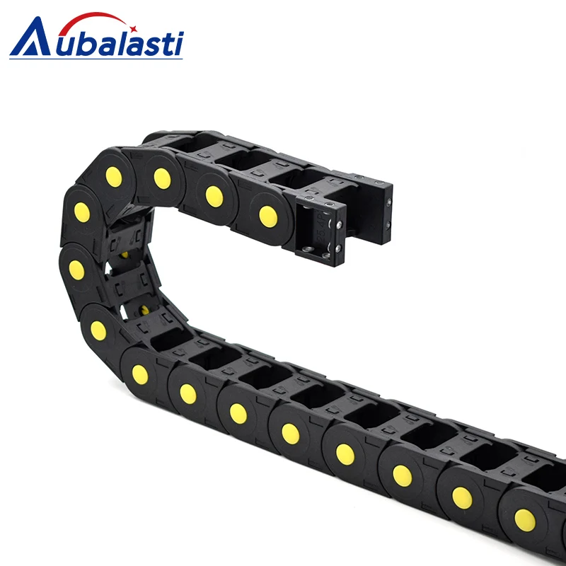 Aubalasti Cable Chains Bridge Type Both Side Opening 20x50 20x77 25x38 25x60 25x75 25x100mm Plastic Towline Transmission