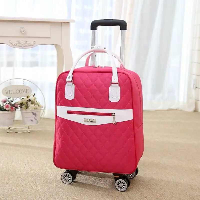 Neue Frauen Reisen Gepäck Koffer handtasche, mädchen Kabine Wasserdichte Oxford Roll Trolley koffer, dame Tragen-Ons räder Drag tasche