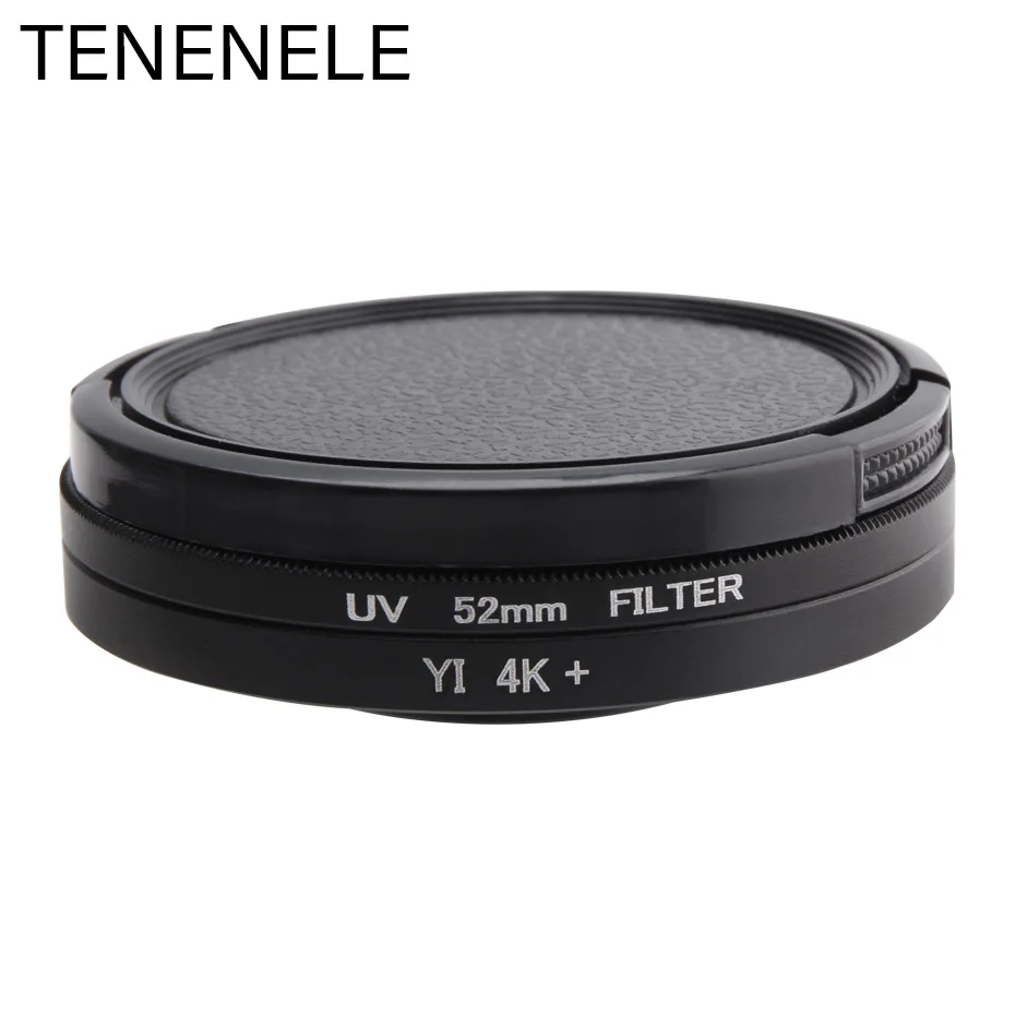TENENELE 52mm XiaoYi I Filtri Della Fotocamera Cap + Filtro UV + Anello Adattatore Set Per Xiaomi Yi Lite 4 k plus + di Azione di Sport Della Macchina Fotografica Accessori