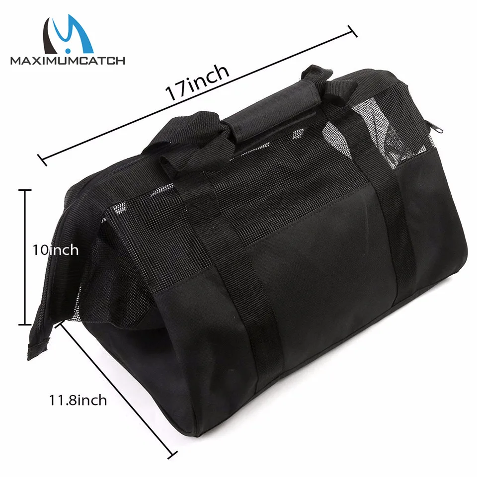 Maximumcatch 17.72*11.81*11.81 inch Fly Bag Mesh Fishing Wader Bag PVC mesh venting Fly Fishing Bag