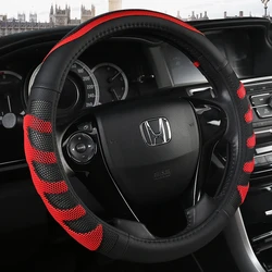 Car Steering Wheel Cover Leather Steering Wheel Covers For Honda Accord City Civic Fit Brio CRV HRV Mobilio Odyssey Accessories