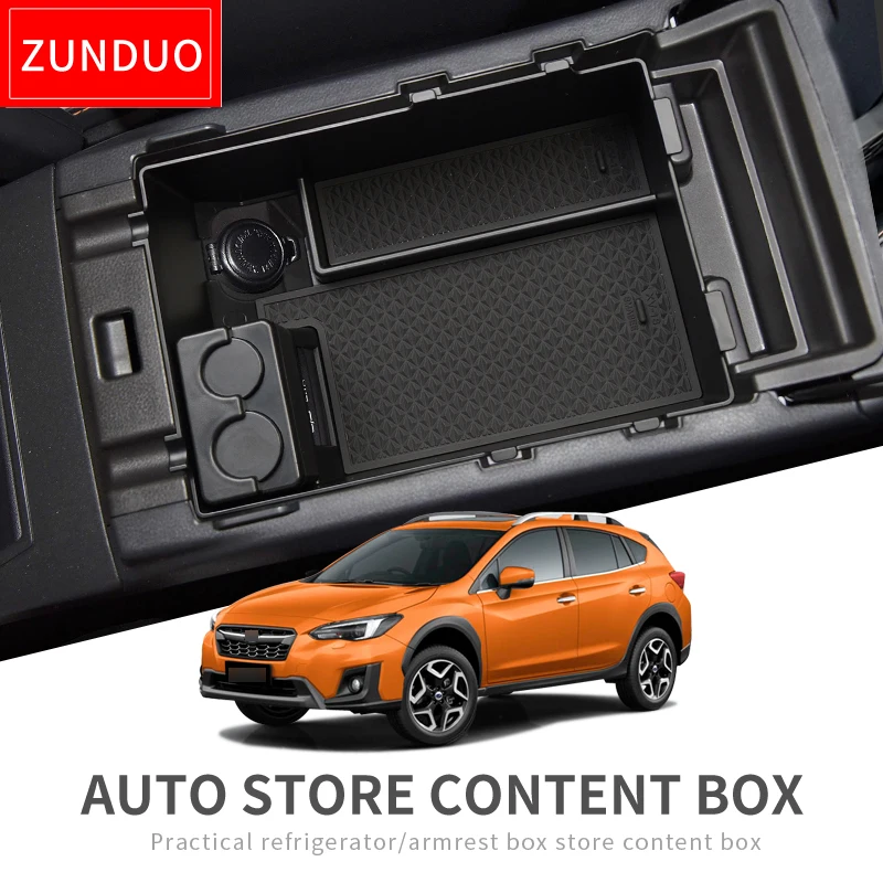 Car Central Armrest Storage Box For Subaru XV 2018 2019 2020 Interior Accessories Stowing Tidying Center Console Organizer