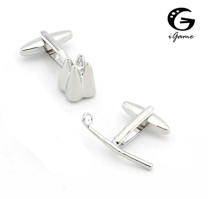 iGame New Arrival Dentist Cuff Links Tooth & Stomatoscope Design Brass Material Men French Cufflinks Free Shipping