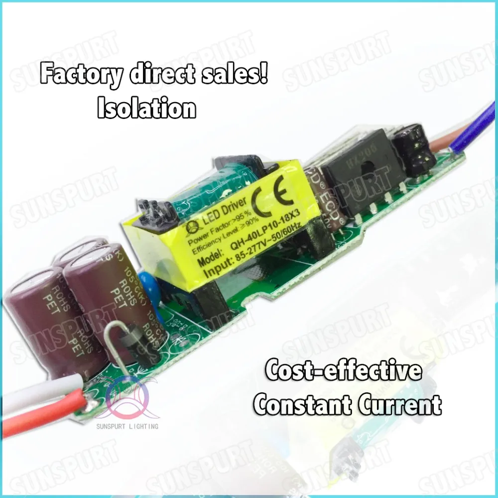 3Pcs PFC No Flicker 40W AC85-277V LED Driver 10-18x3W 600MA DC30-60V Constant Current LED Power For LED Spotlights Free Shipping