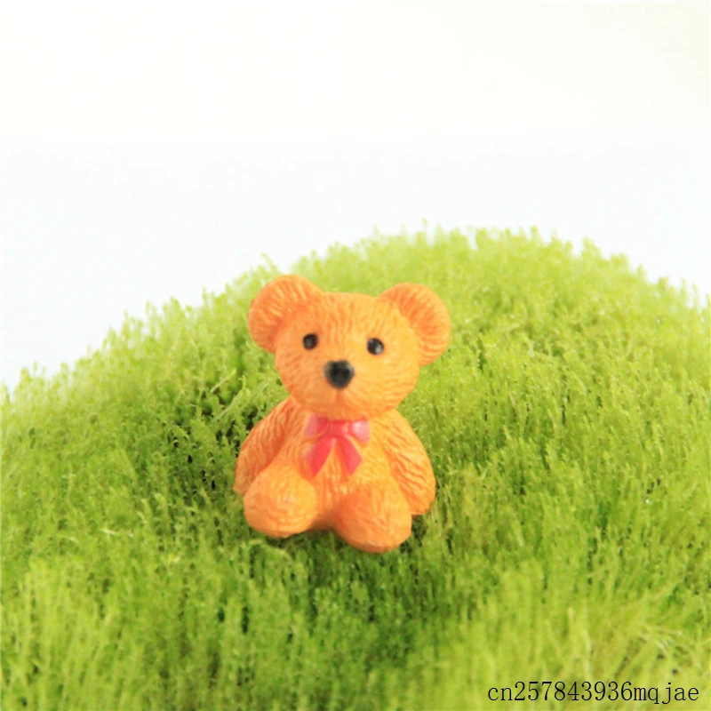 500pcs Micro-landscape Ornament Fairy Garden Miniature Mini Resin Teddy Bear Resin Craft Decoration