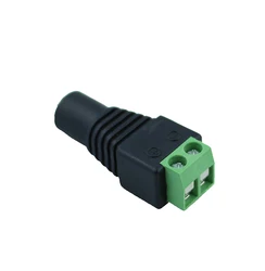 DC Power Conectores fêmea Plug, Jack Adaptador, Conector de alimentação, Fita LED, 3528, 5050, 5630, 5730, 5.5x2.1mm, 5 pcs