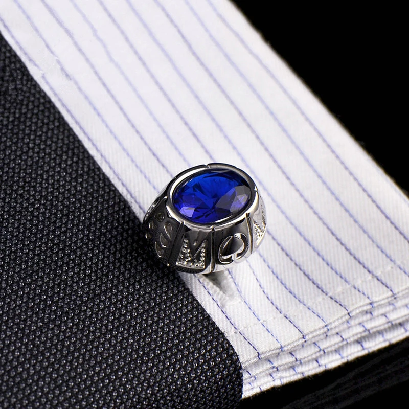 Jewelry fashion shirt cufflinks for mens gift Brand cuff links buttons Blue black High Quality abotoaduras gemelos Free Shipping