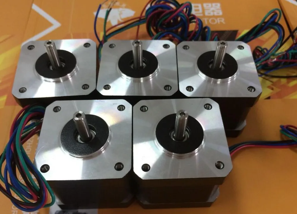 

Top Recommand!!!5pcs Nema17 stepper motor 42HS02 Current /phase 0.4A /Holding Torque 0.22N CNC MILL/3D Printer