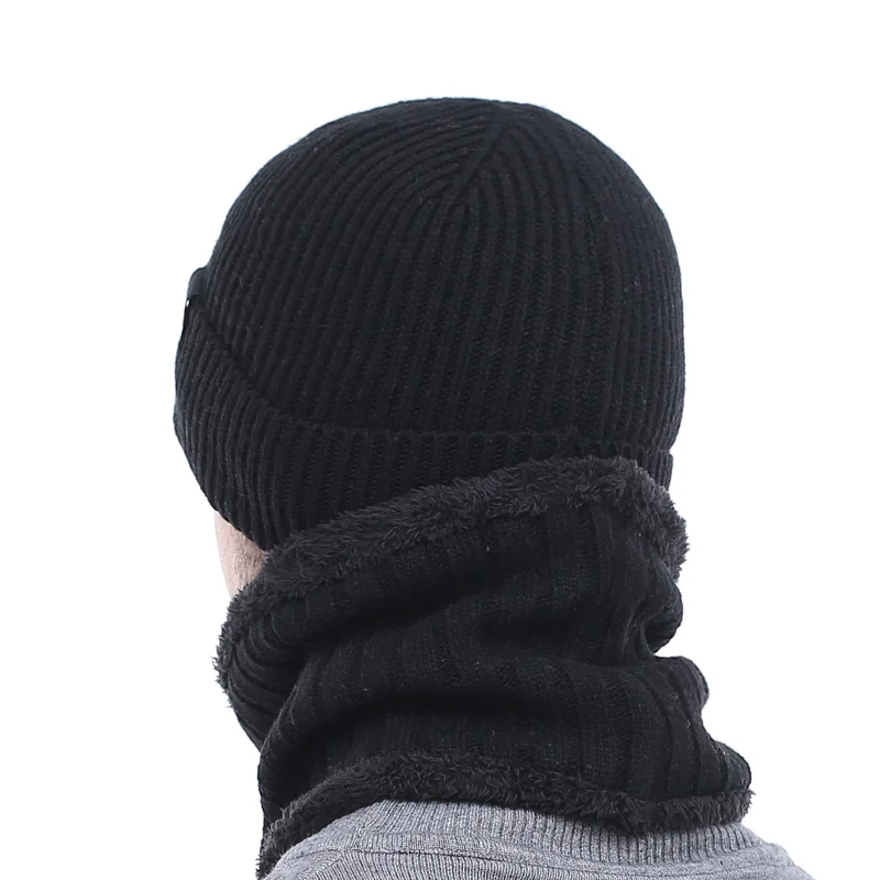 AETRUE Brand Winter Hat Knitted Hat Scarf Skullies Beanies Men Winter Beanies For Men Women Gorras Wool Bonnet Mask Male Hat Cap