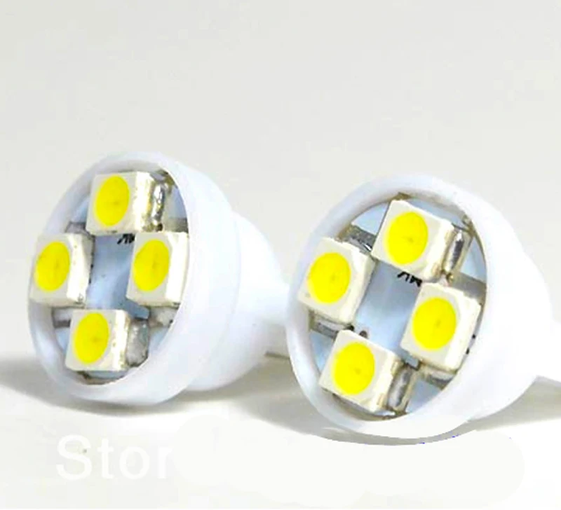 100pcs Car Auto LED 12V T10 W5W 194 4 SMD 1210 LED 3528 10MA parking light Auto universal car light Car styling 7 colors