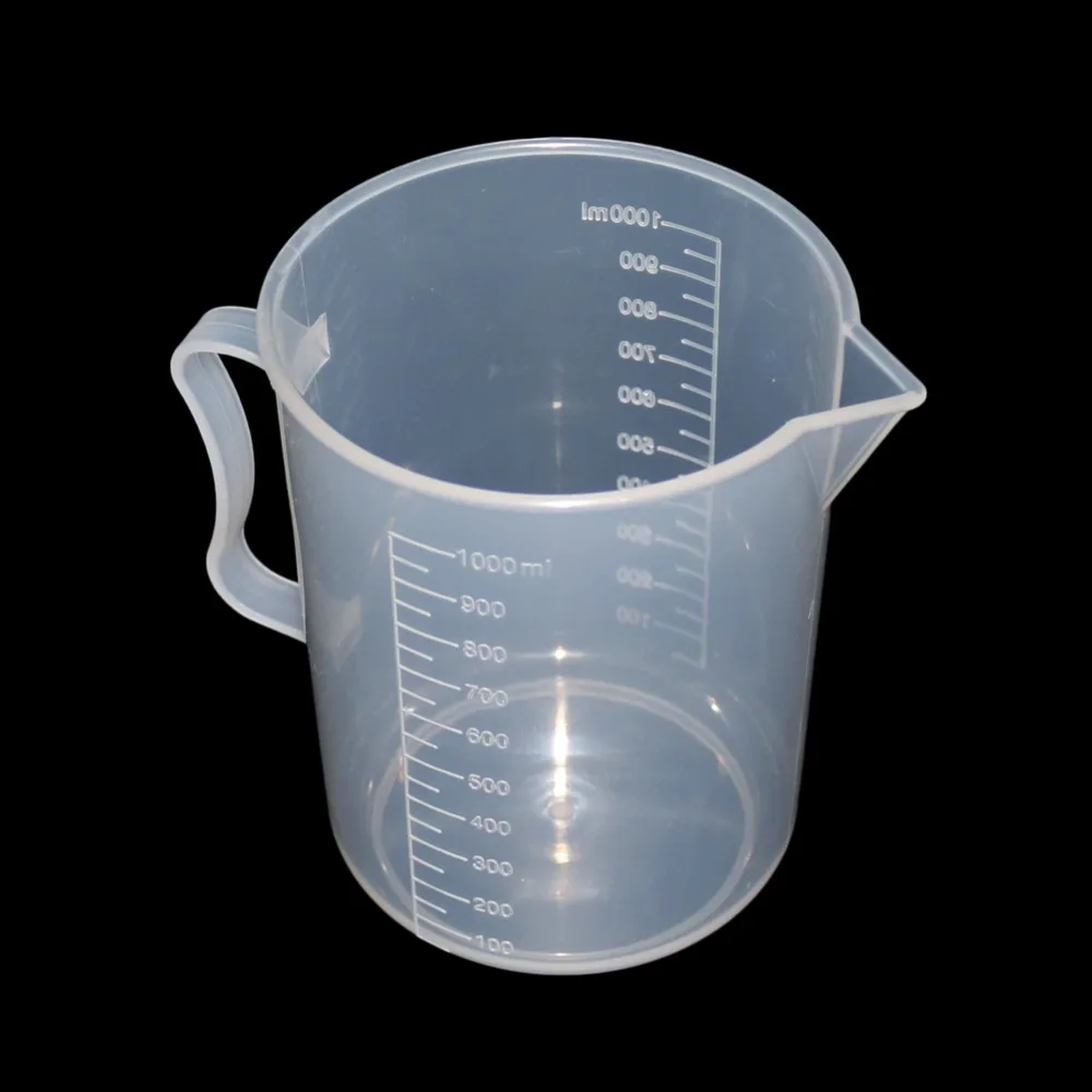 250/500/1000/2000ml Transparent Kitchen Laboratory Plastic Measuring Cup Graduated Volumetric Container Tool 1 Pcs