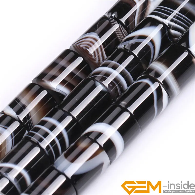 Natural Botswana Onyx Sardonyx Agates Stone Beads DIY Rice Tube Loose Spacer Beads For Jewelry Making Strand 15 Inch Wholesale !