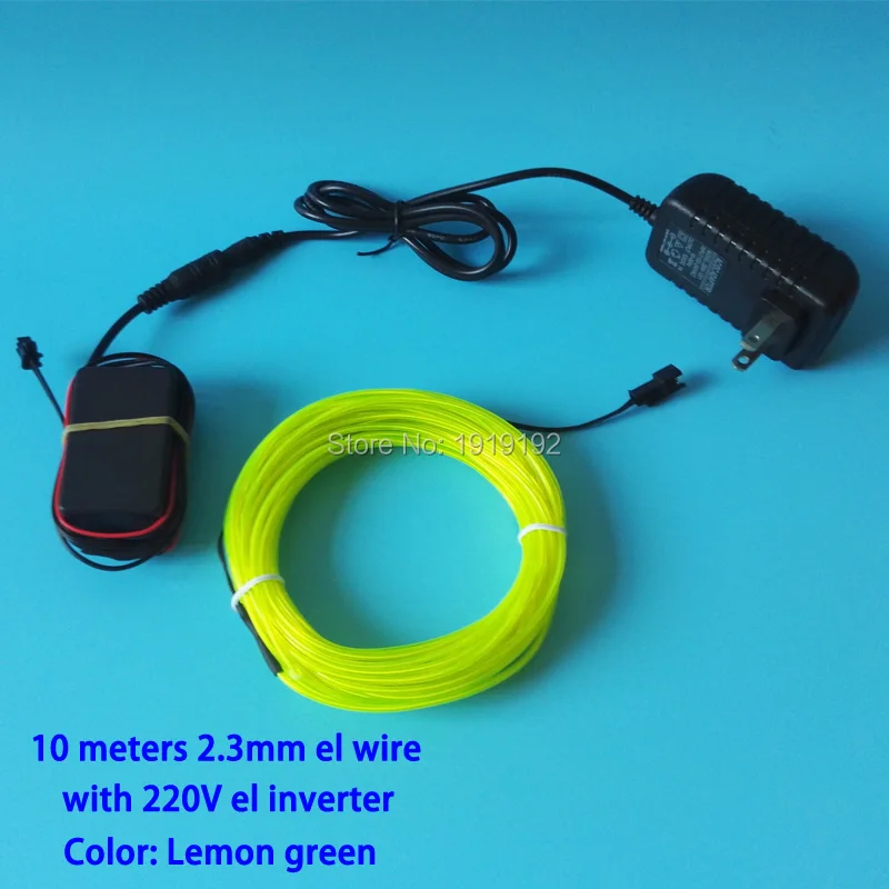 

Flexible LED neon light for party decoration, 10 colors,ac100-220v, 2.3mm,10meters,EL wire rope, for Festival,Festival,10 colors