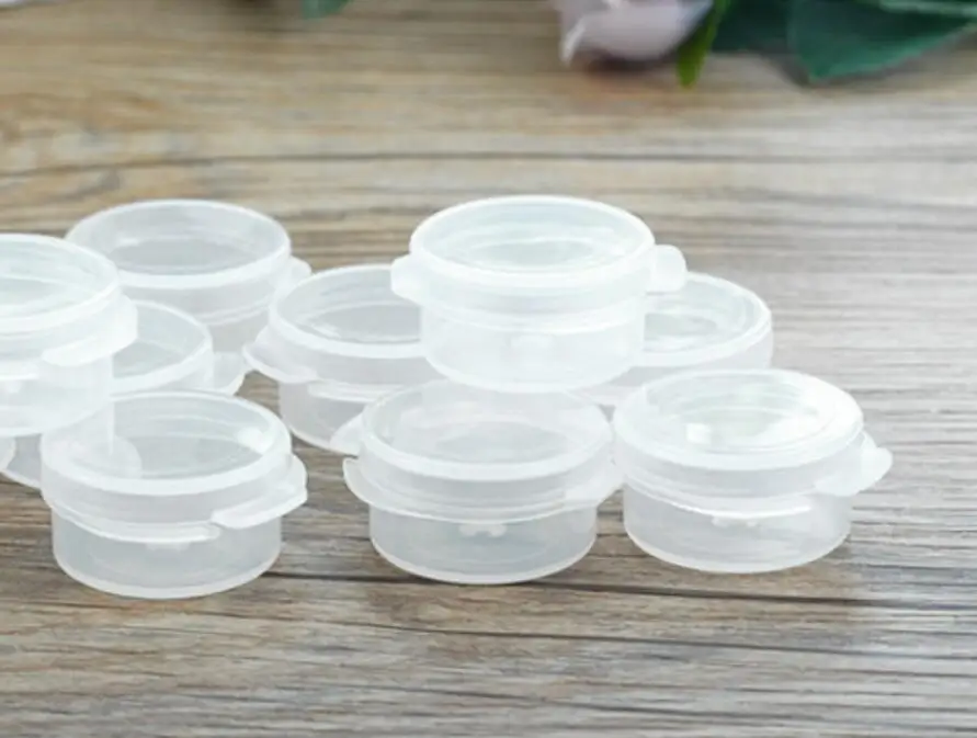 

5g X 1000 empty cream container with button, ointment sample plastic container ,Mini medicine box