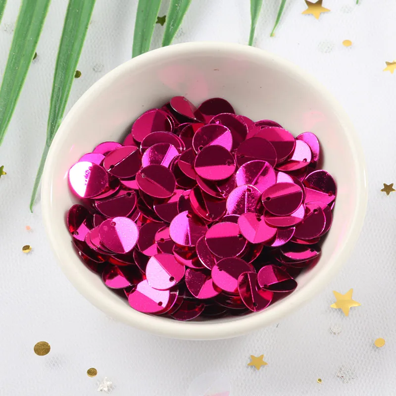 250pcs 10mm Folding Sequins Side Drill PVC Bulk Sequins DIY Clothing Accessories Stage Clothing Jewelry Decorations Making