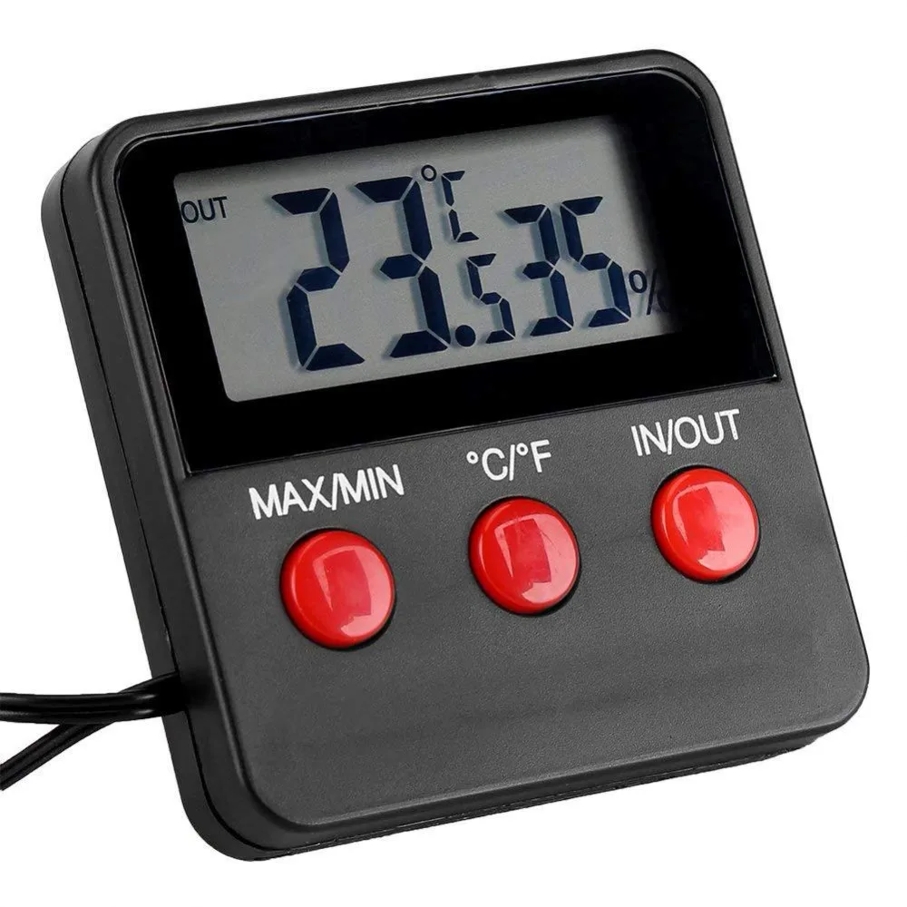 

Greenhouse planting digital display electronic temperature hygrometer, household pet reptile breeding thermometer and hygrometer