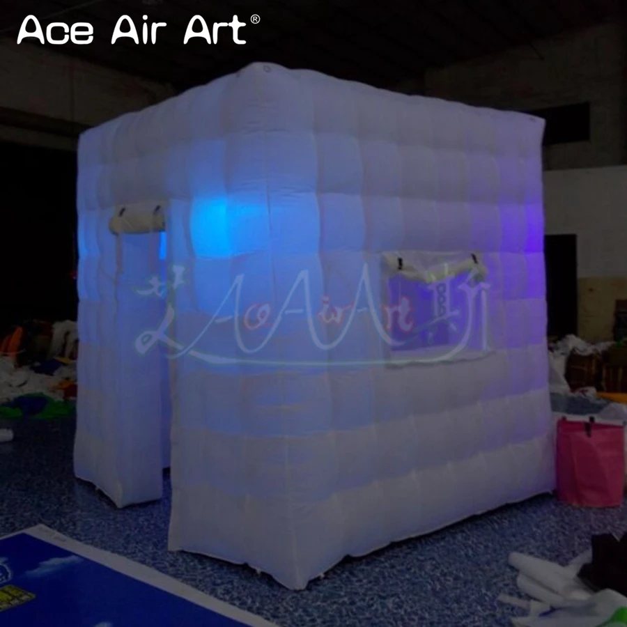 Square Popular and Portable Inflatable Photo Booth,Cold air photo booth With 1 door and 1 window For Sale