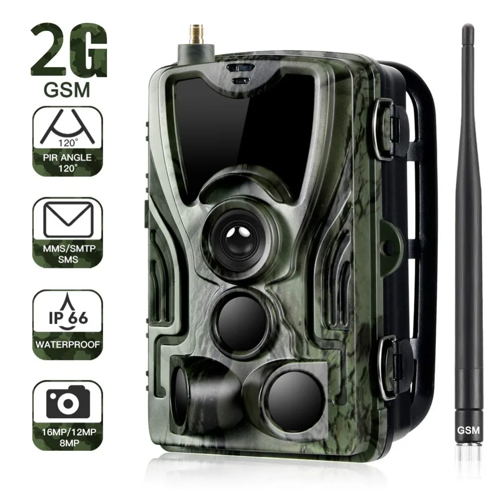 2G MMS SMS SMTP Trail Wildlife Camera 20MP 1080P Night Vision Cellular Mobile Hunting Cameras HC801M Wireless Photo Trap